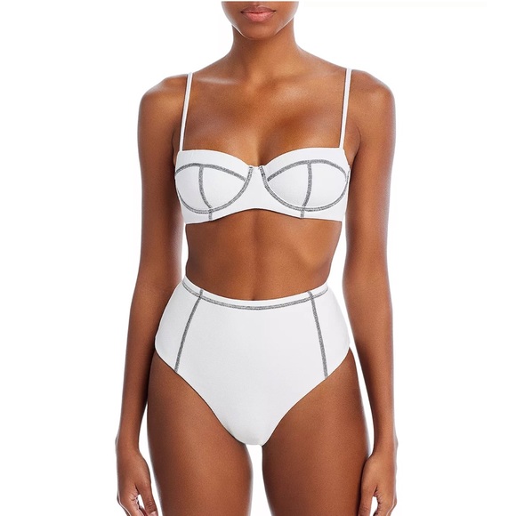 NWT Onia Ella bikini corset top and high waisted bikini bottom. Both are XS. - Picture 1 of 1